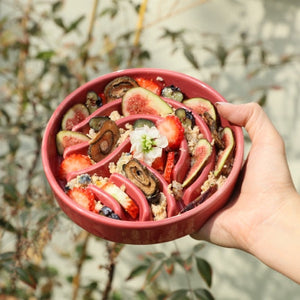 [Wave] Slow Feeder Dog Bowls - Pink / Beige / Orange by PEHOM