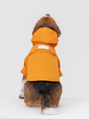 Tribeca adjustable velcro raincoat - Egg Yolk by PEHOM