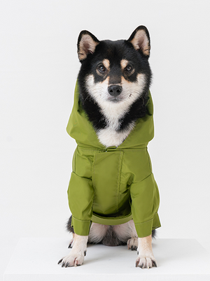 Tribeca adjustable velcro raincoat - Olive by PEHOM