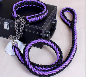 Stylish Adjustable Dog Leash And Collar Set by Dog Hugs Cat