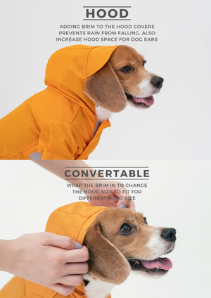 Tribeca adjustable velcro raincoat - Egg Yolk by PEHOM