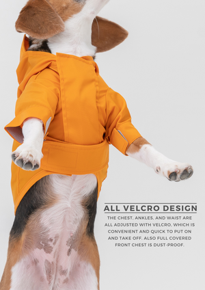 Tribeca adjustable velcro raincoat - Egg Yolk by PEHOM