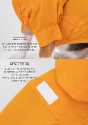 Tribeca adjustable velcro raincoat - Egg Yolk by PEHOM