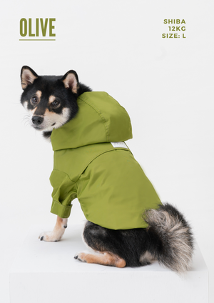 Tribeca adjustable velcro raincoat - Olive by PEHOM