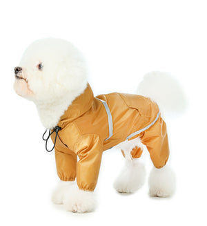 Ultralight Full covered hooded waterproof dog jacket - Yellow by PEHOM