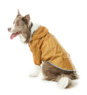 Ultralight Full covered hooded waterproof dog jacket - Yellow by PEHOM