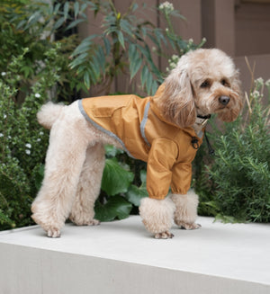 Ultralight Full covered hooded waterproof dog jacket - Yellow by PEHOM