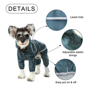 Ultralight Full covered hooded waterproof dog jacket - Yellow by PEHOM