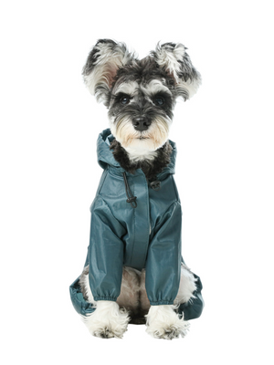 Ultralight Full covered hooded waterproof dog jacket - Blue by PEHOM